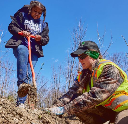 Girl Scouts tree planting event